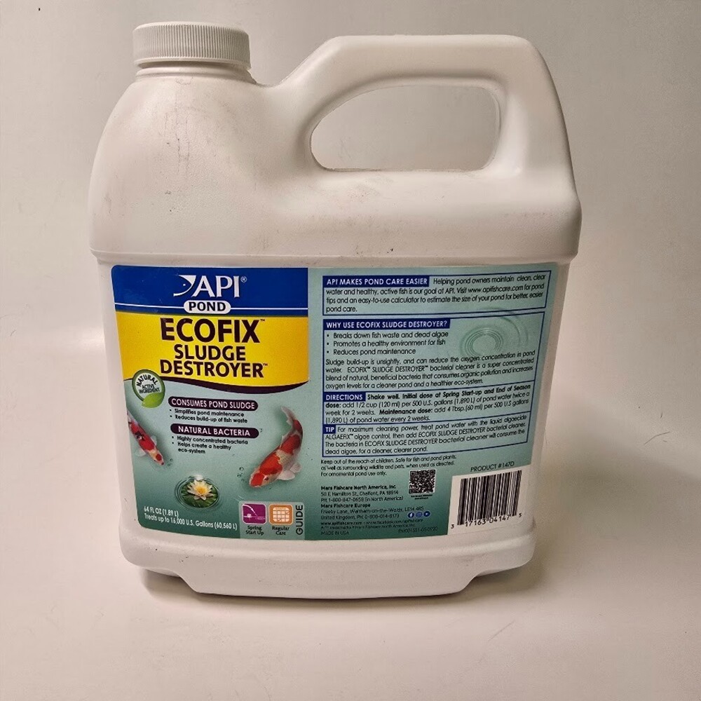 API Pond Care EcoFix Sludge Destroyer 1 /2 Gallon  64oz.  Exp:01/2030